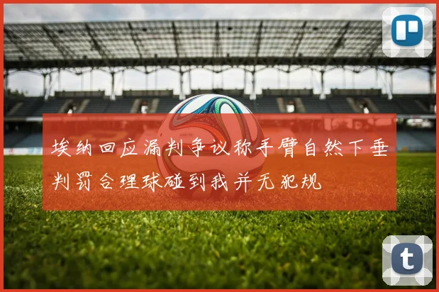 埃纳回应漏判争议称手臂自然下垂判罚合理球碰到我并无犯规
